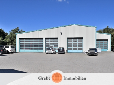 Gewerbehalle mit 800 m² und Verwaltungsgebäude auf Grundstück mit 4.300 m²